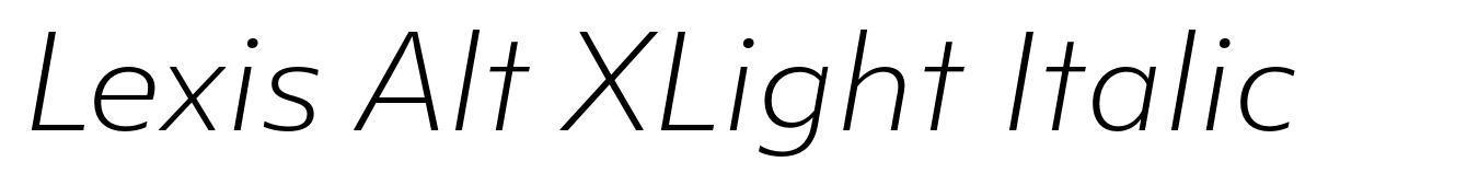 Lexis Alt XLight Italic